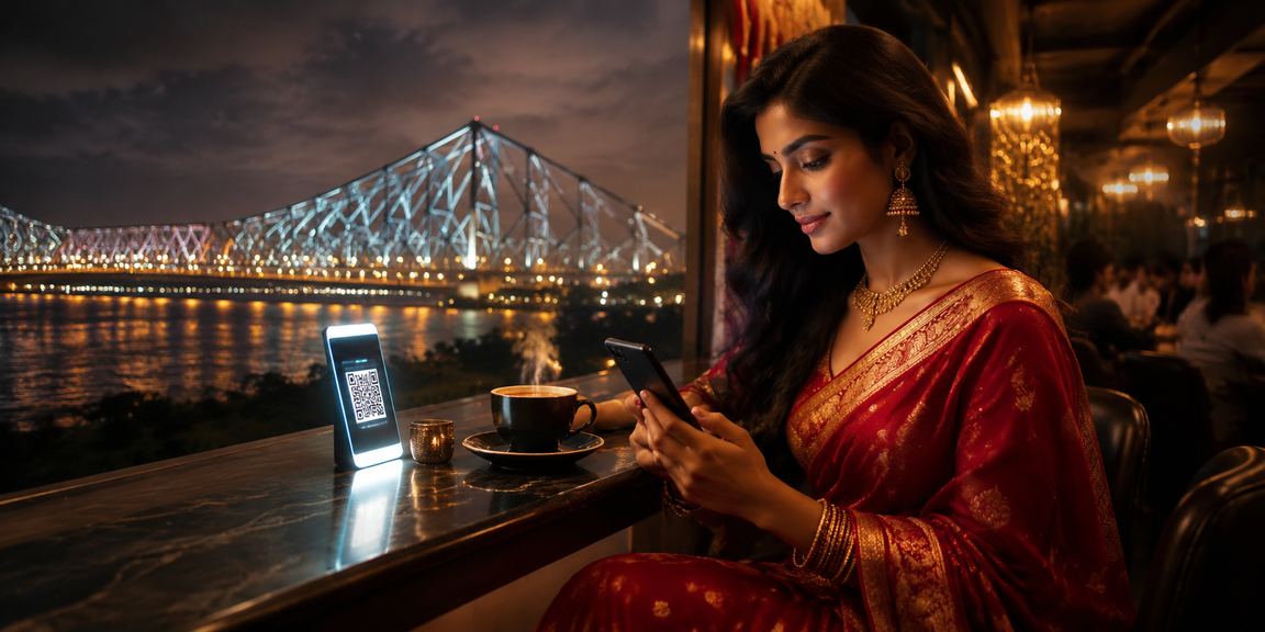 Indian player claiming 19302 bonus promotion using mobile payment near Howrah Bridge Kolkata
